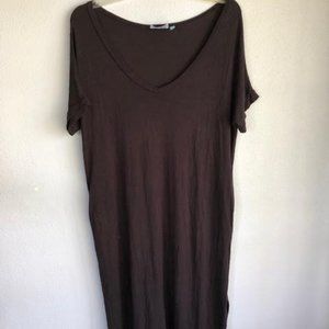 Survival Black T-Shirt Dress Maxi